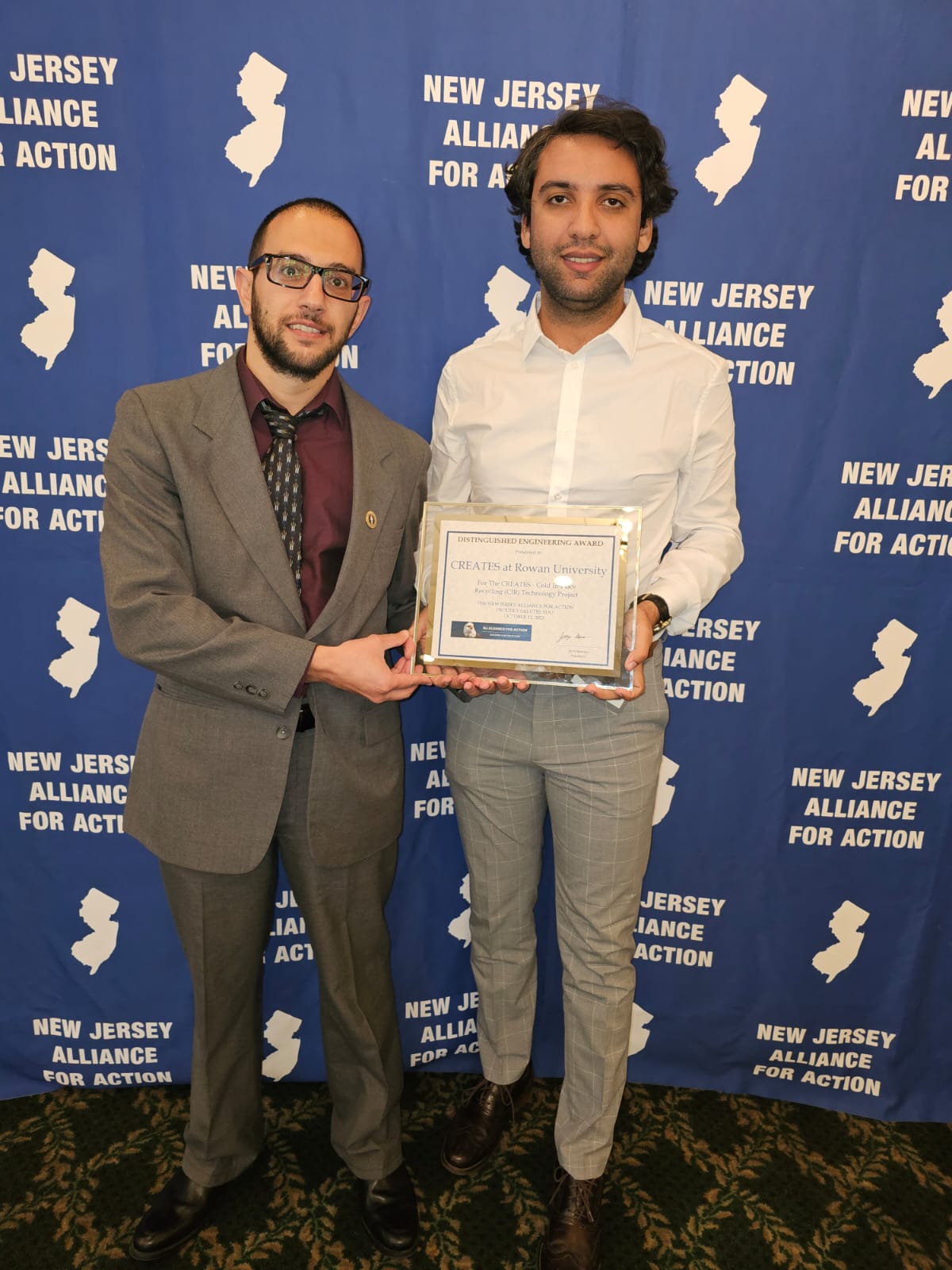 Drs. Ayman Ali and Ahmed Saidi are the recipients of the NJ Alliance for Action's “2023 Distinguished Engineering Award”